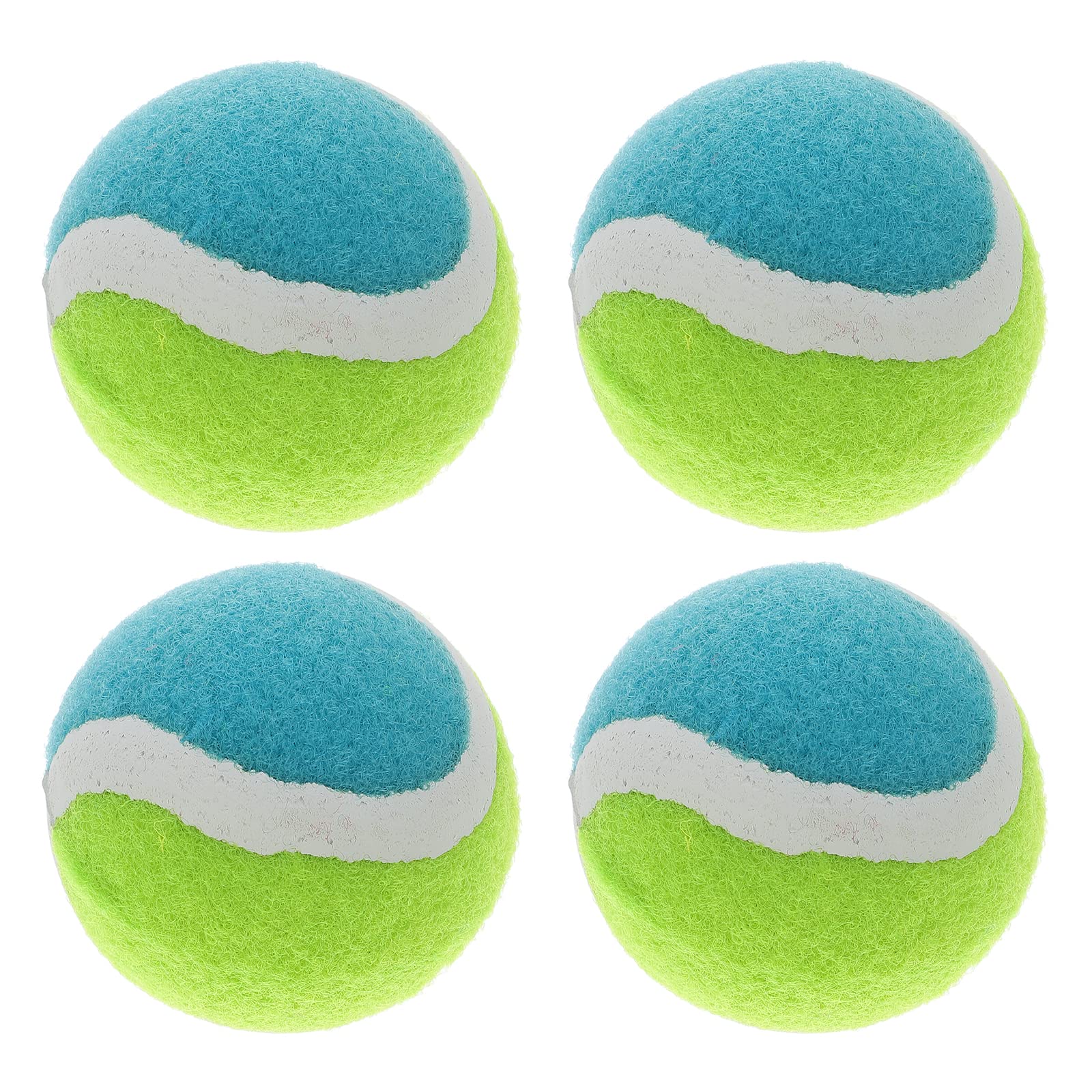 BESPORTBLE Toss & Catch Ball Set - 4Pcs 2.5 Inch Toss and Catch Ball Paddle Game Ball Self Stick Ball for Kids and Adults Baseball Sports (Random Color)