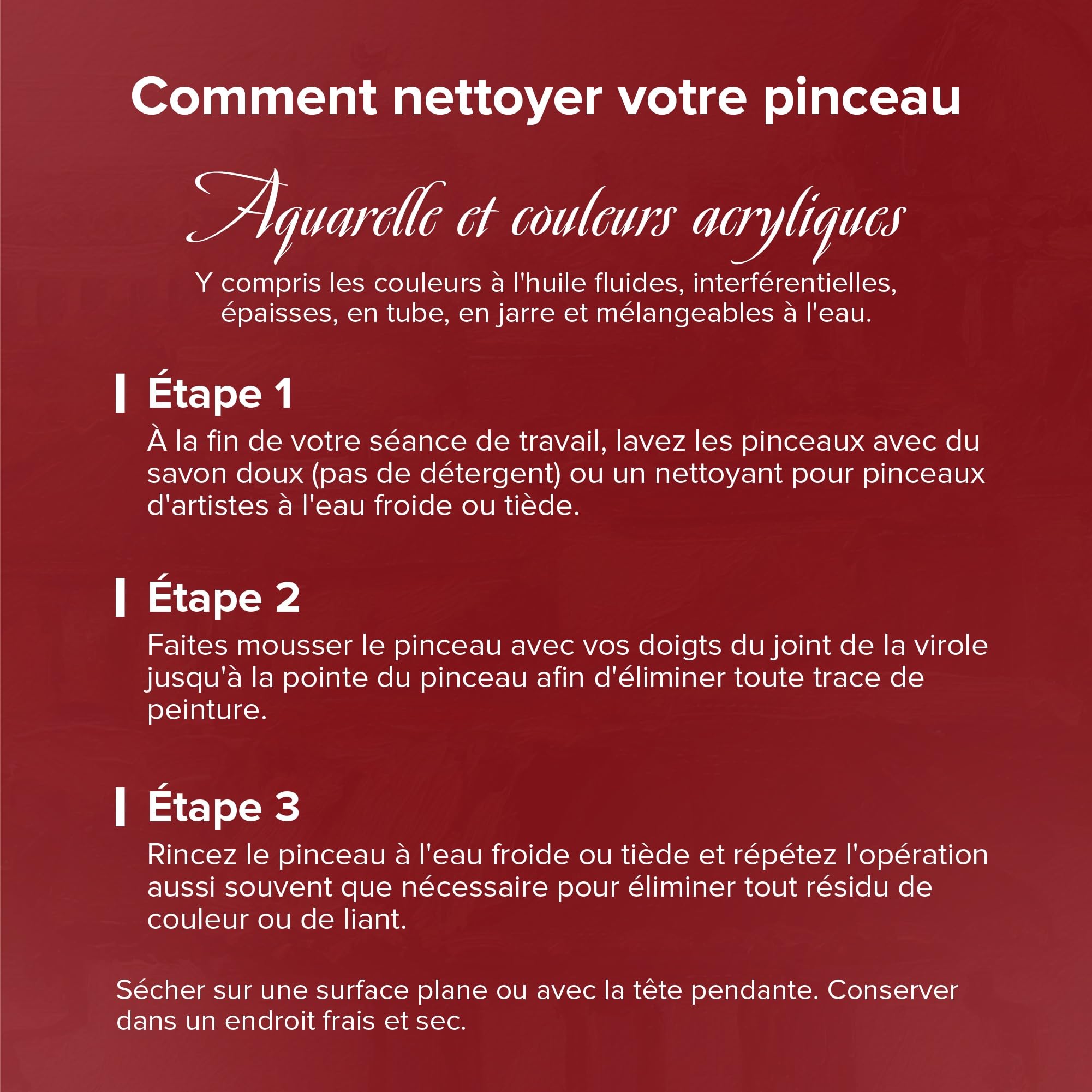 Silver Brush Limited - Assortiment de 4 pinceaux Silver Mop Multimedia pour l'huile, l'acrylique et l'aquarelle - Manche Court