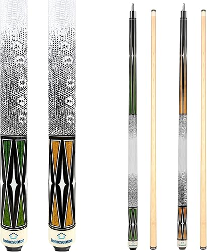 Vista 14 de HomeSeason Taco de Billar de 58" Tacos de Billar con Agarre Impreso en 3D Profesional de Baja Deflexión Tacos de Billar de Madera de Arce Punta