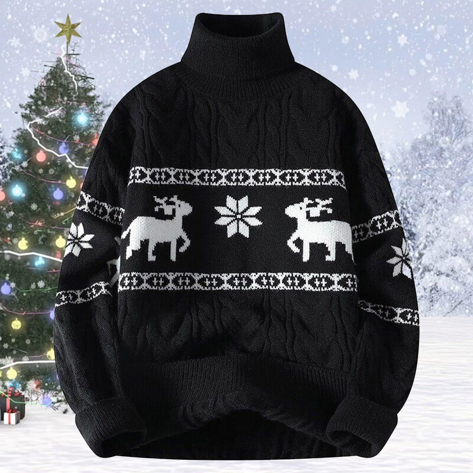 Maglione natalizio da uomo, divertente maglione natalizio Ugly Christmas Sweater Maglione con Reindeer Unisex Natale Natale maglione natalizio maglione unisex classico maglione invernale