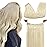 GOO GOO Wire Hair Extensions Human Hair, 60C Platinum Blonde 12inch 70g, Invisible Wire Hair Extensions with Transparent, Seamless Fish Line Hairpiece