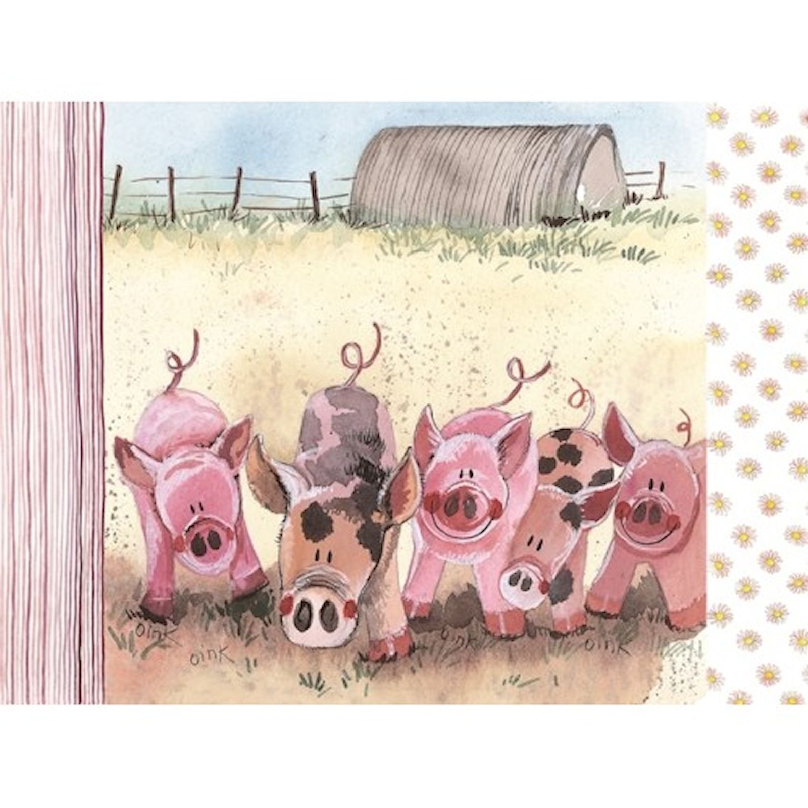Alex Clark Place Mat - Five Little Pigs (Single)