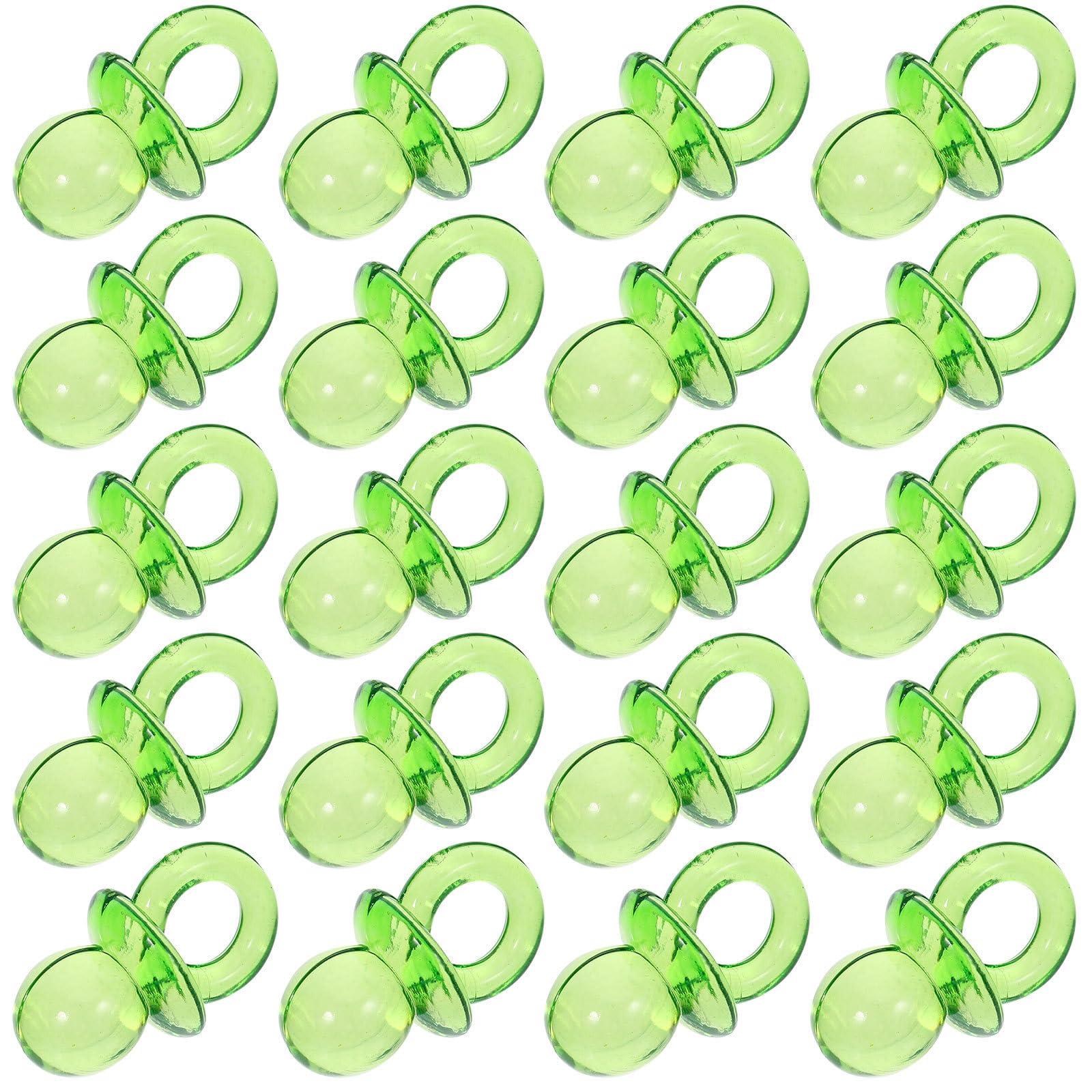 2 Bags Acrylic Baby Pacifier, Baby Shower Pacifier Favor Baby Shower Gender Show Gender Reveal Party Decoration for DIY Baby Shower Birthday Party Green