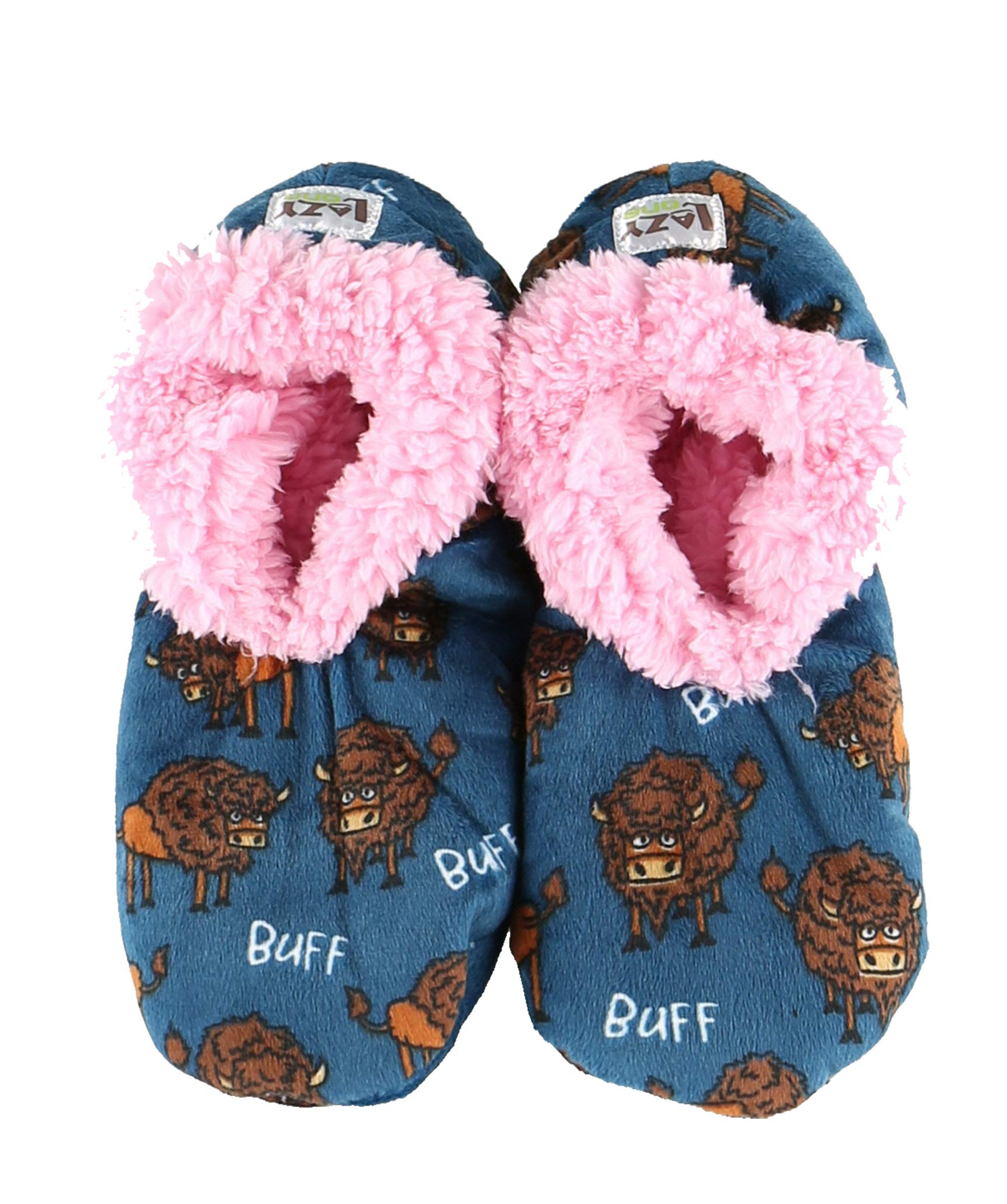 Lazy OneFuzzy Feet Slipper Socks for Women, Cute Fleece-Lined House Slippers, Cute Dog & Cat Design
