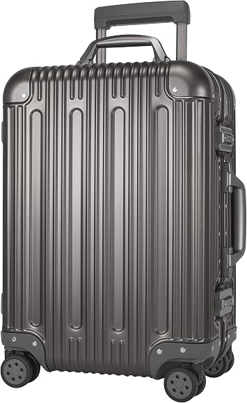 winbest Aluminum Spinner Suitcase Hard Shell Luggage Case TSA Lock Spinner 20", Grey