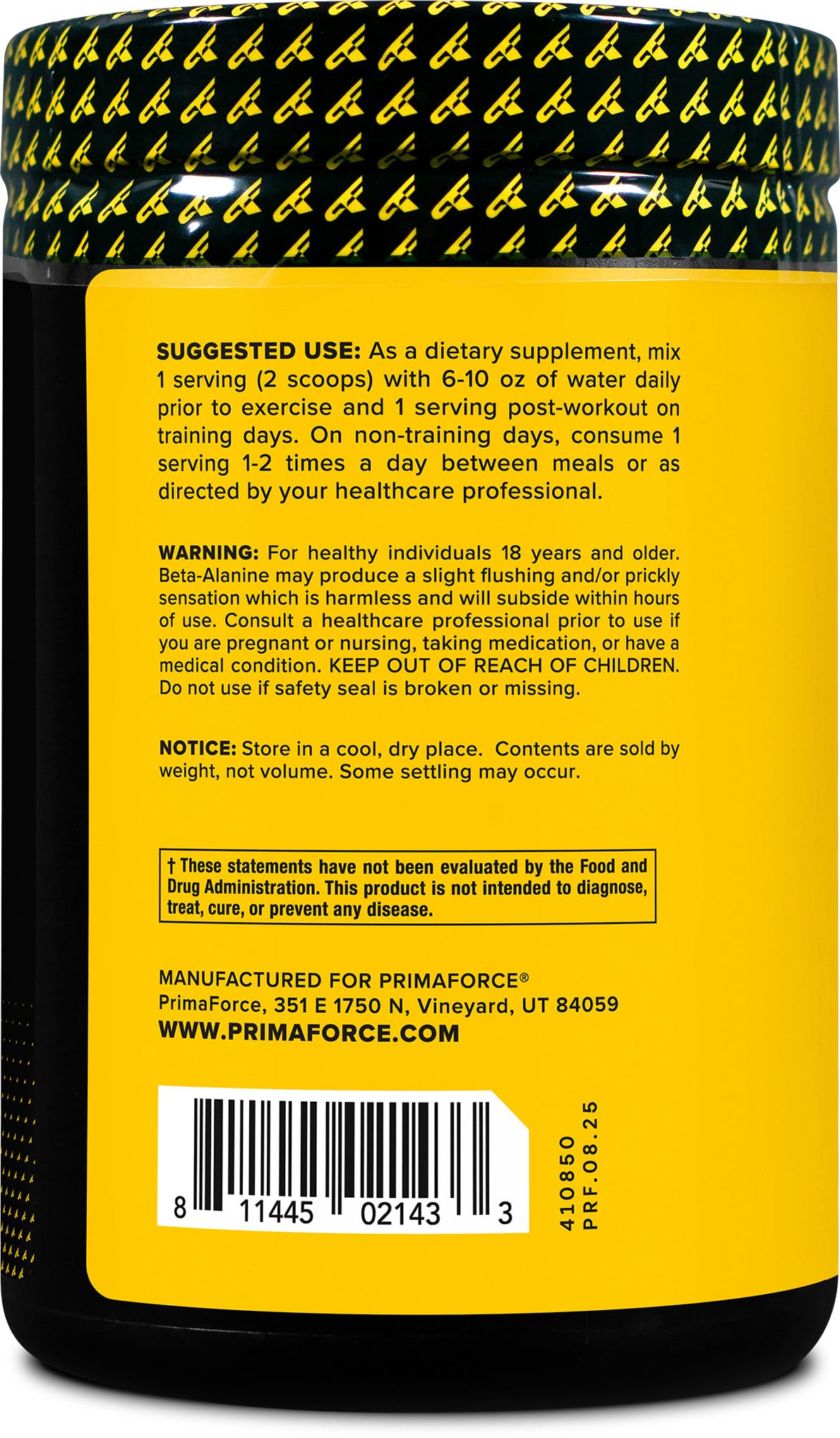 Primaforce Beta Alanine Powder (500 Grams) Unflavored, 250 Servings — Amazon image 3