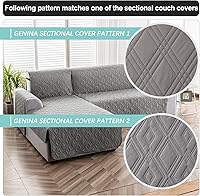 Vista 7 de Genina - Fundas de sofá seccional para perros, fundas de sofá en forma de L, funda de chaise longue reversible, fundas de sofá reversibles para sofá