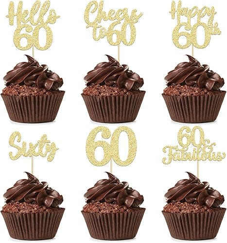 Miniatura 46 de 36 piezas de decoración para cupcakes de 10º cumpleaños con purpurina negra Hello 10 Ten Cupcake Picks Sweet 10 Double Digits Cake Decor for 10th