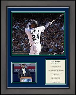 Framed Ken Griffey Jr Hall of Fame Seattle Mariners 12"x15" Baseball Photo Collage