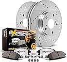 PowerStop Front Brake Kit For Toyota 4Runner 2003-09 |FJ Cruiser 2007-14 |Tacoma 2005-23 - Truck & Tow Carbon Fiber Ceramic Brake Pads + Drilled & Slotted Rotors Upgrade, K137-36