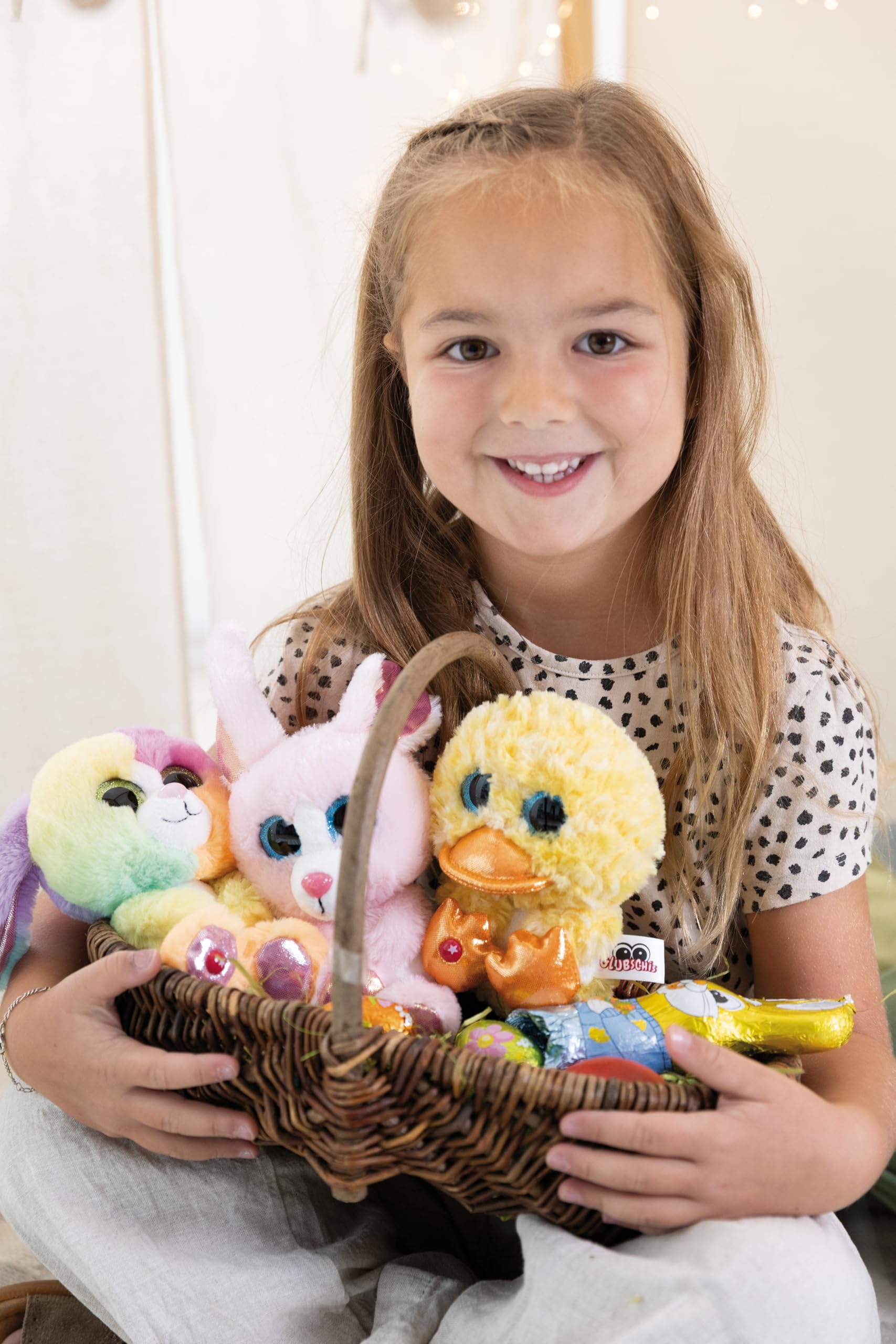 Glubschis, Hoppibow 62497 - Morbido coniglio di peluche, da coccolare e con cui giocare, per bambini e adulti, fantastica idea regalo, 15 cm, multicolore - 5