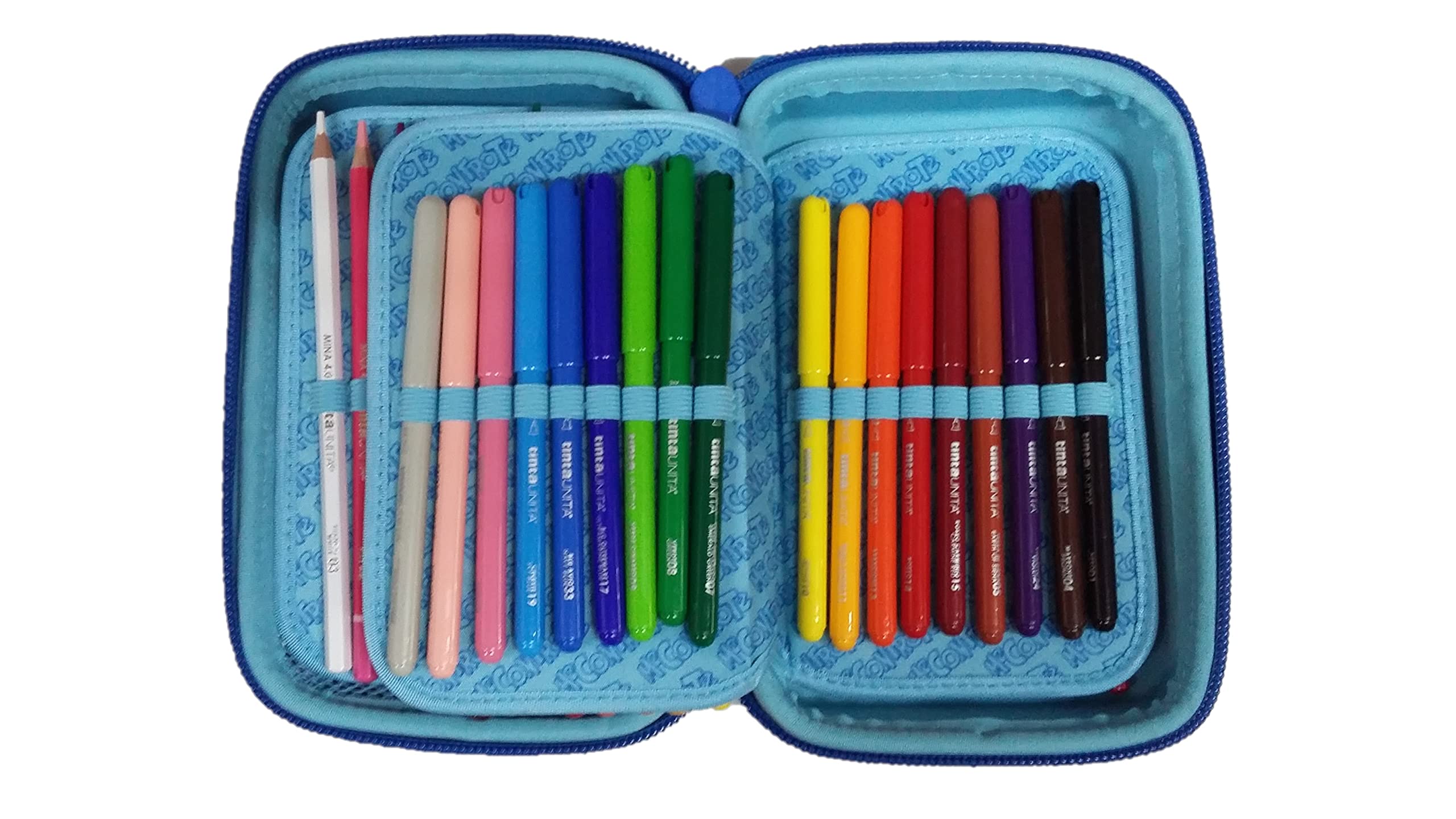 Astuccio Me Contro Te Slime Blu Rigido 1 Zip Completo Scuola