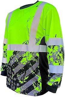 SafetyShirtz SS360 American Grit Long Sleeve Tee - ANSI Class 3 - Safety Green - 4XL