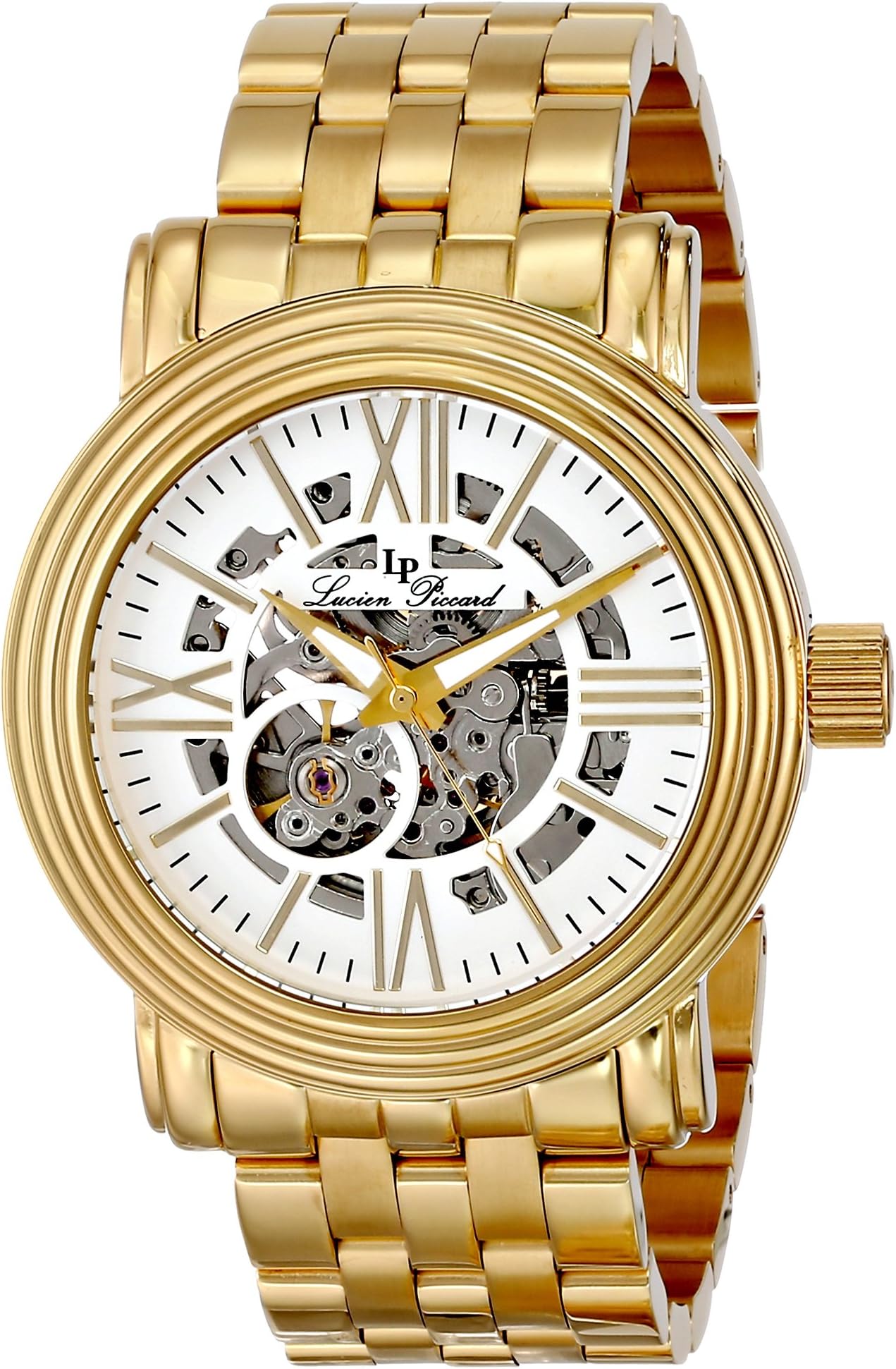 Lucien Piccard Men's LP-11912-YG-22S Domineer Analog Display Chinese Automatic Gold Watch