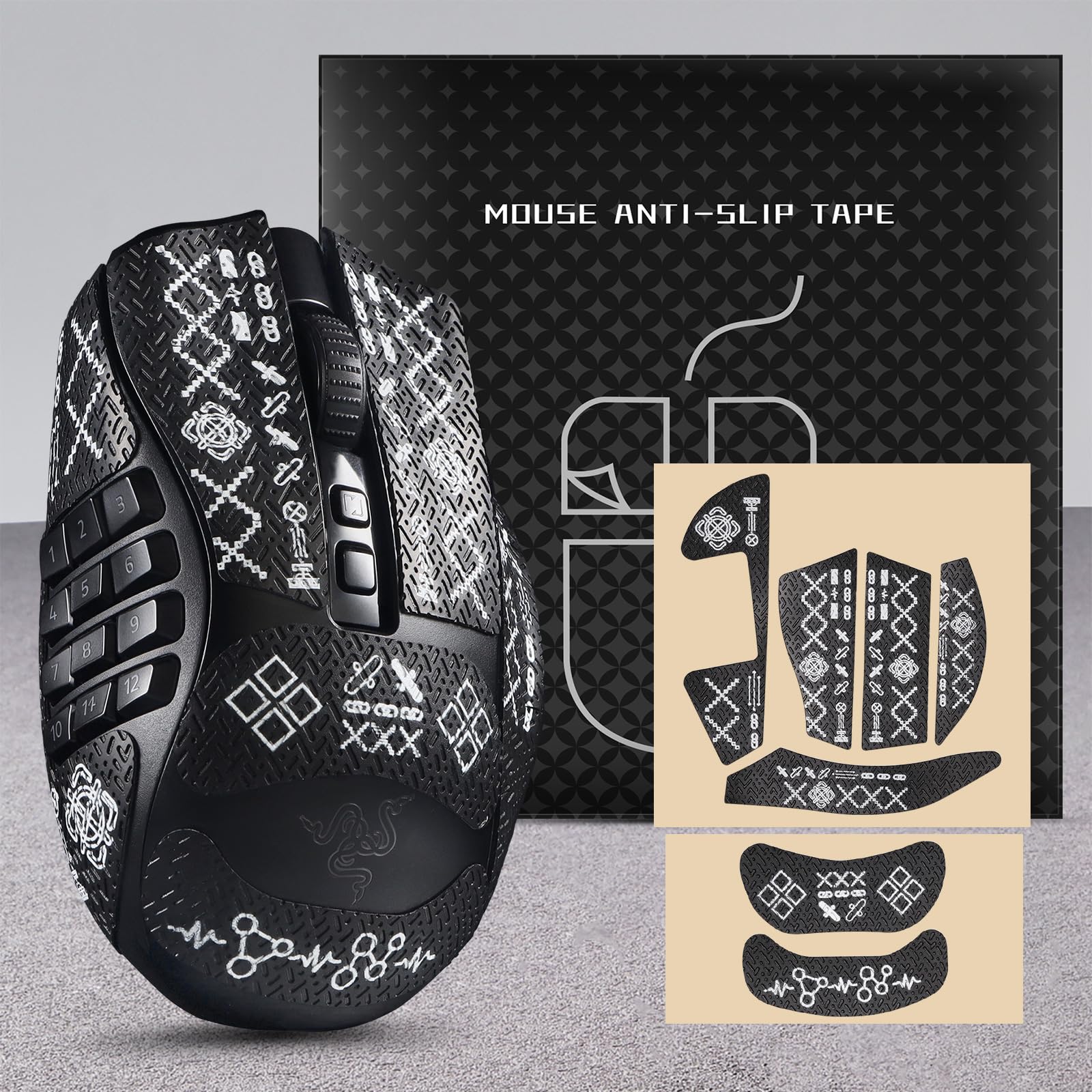 Amazon.com: immoenuc Mouse Grip Tape Sticker for Razer Naga V2 Pro