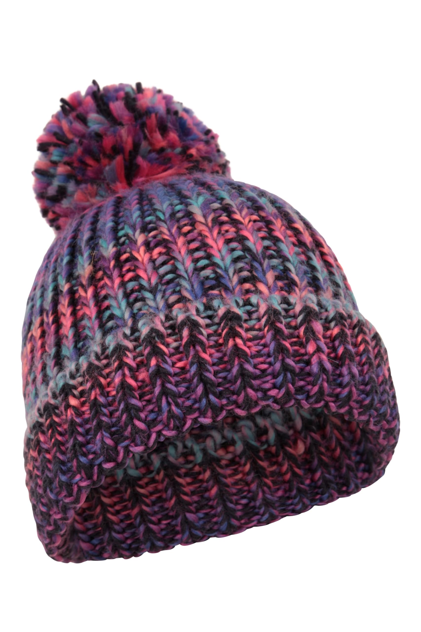 Multi-Colour Womens Beanie - Purple