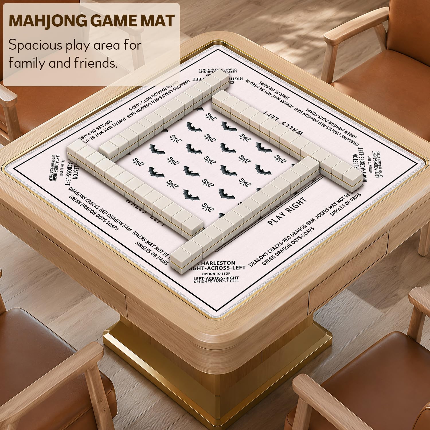 Tappetino Mahjong per Halloween, 80 x 80 cm