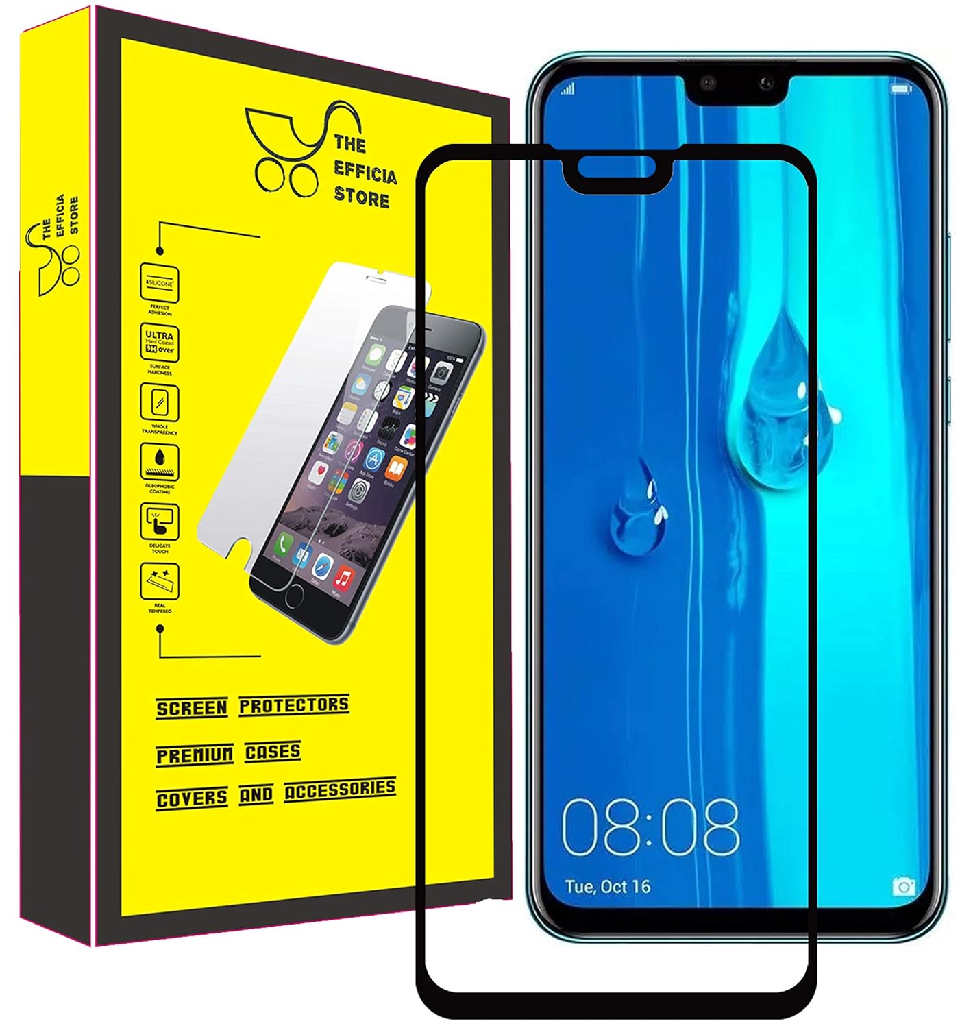 Efficia Screen Protector for Huawei Y9 2019 [Tempered Glass Guard with