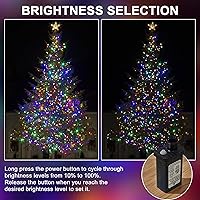 Vista 4 de RPGT Luces para árbol de Navidad, 200 luces LED de 73 pies, cable verde, luces de cadena tipo hada parpadeantes, enchufable, 12 modos para fiesta