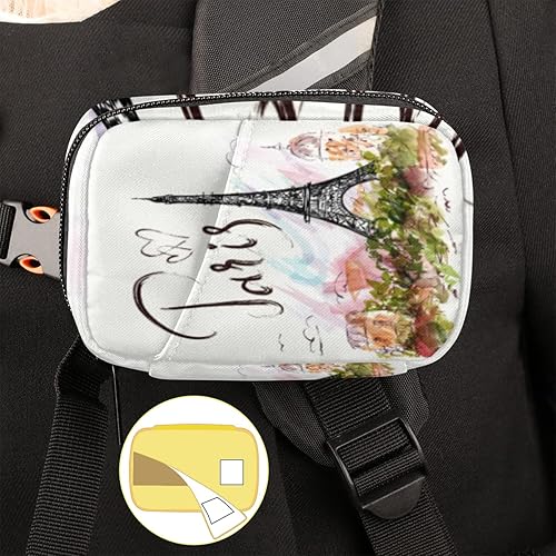 Miniatura 5 de Pastillero semanal de la Torre Eiffel de París, organizador semanal de medicina con bolsa de viaje, pastillero de siete días, caja de suplementos de