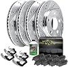 Hart Brakes Front Rear Brakes and Rotors Kit |Front Rear Brake Pads| Brake Rotors and Pads| Ceramic Brake Pads and Rotors - PHCC.45053.02