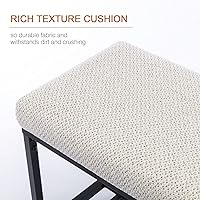 Vista 5 de Zesthouse Banco de zapatos tapizado para entrada con almacenamiento, cómodo banco de tela para dormitorio, extremo de cama, zapatero de metal