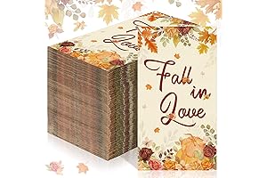 100 Pcs Fall in Love Wedding Napkins Disposable Fall Paper Napkins