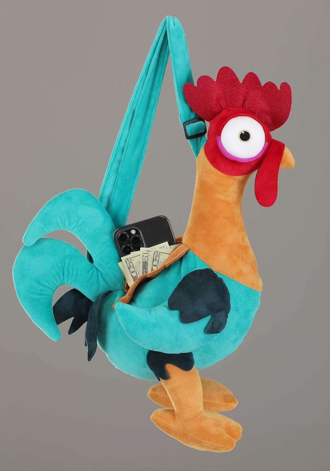 Disney Hei Hei Costume Companion Bag - Plush Stuffed Figure with Zipper and Adjustable Strap