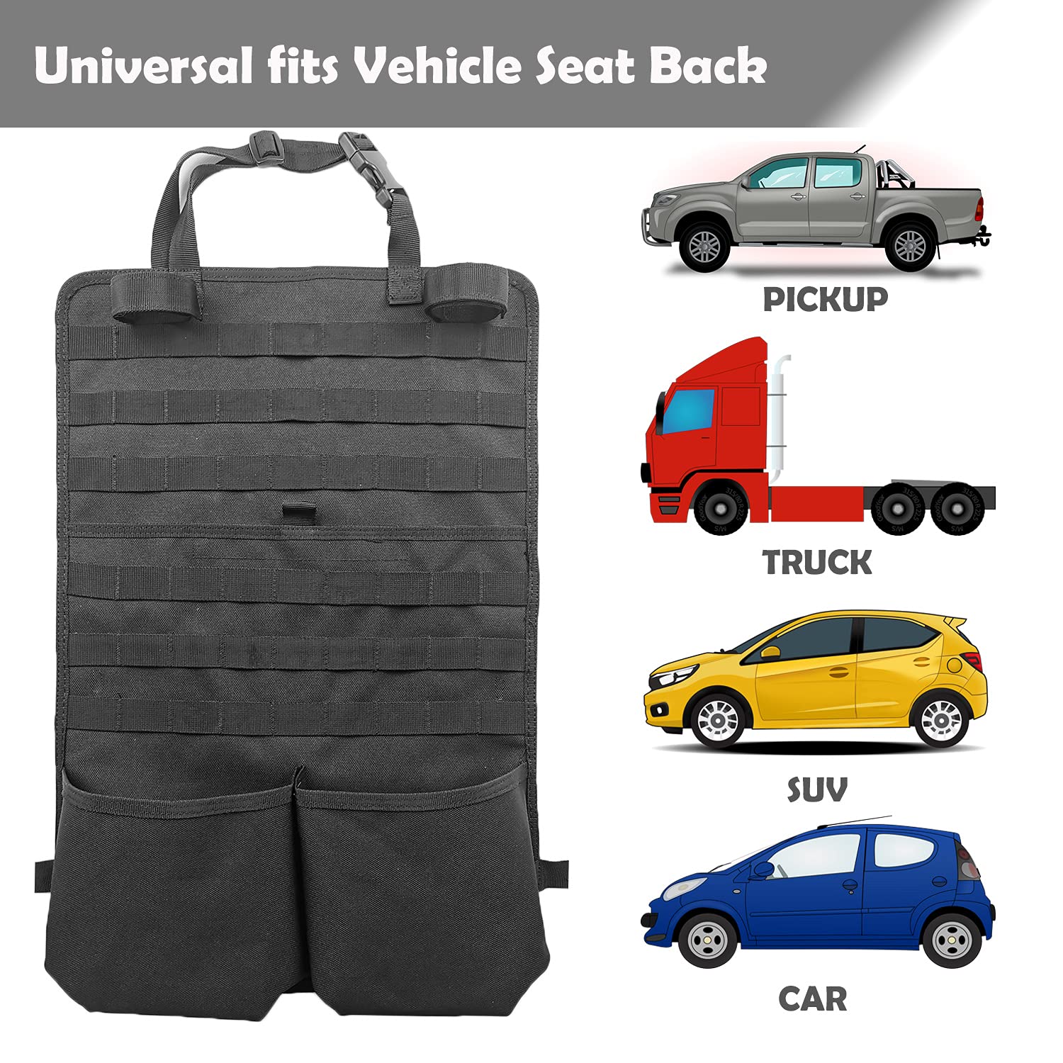 Buy Yawayda Seat Back Organizer with Gun Rack Feature Tactical Seat