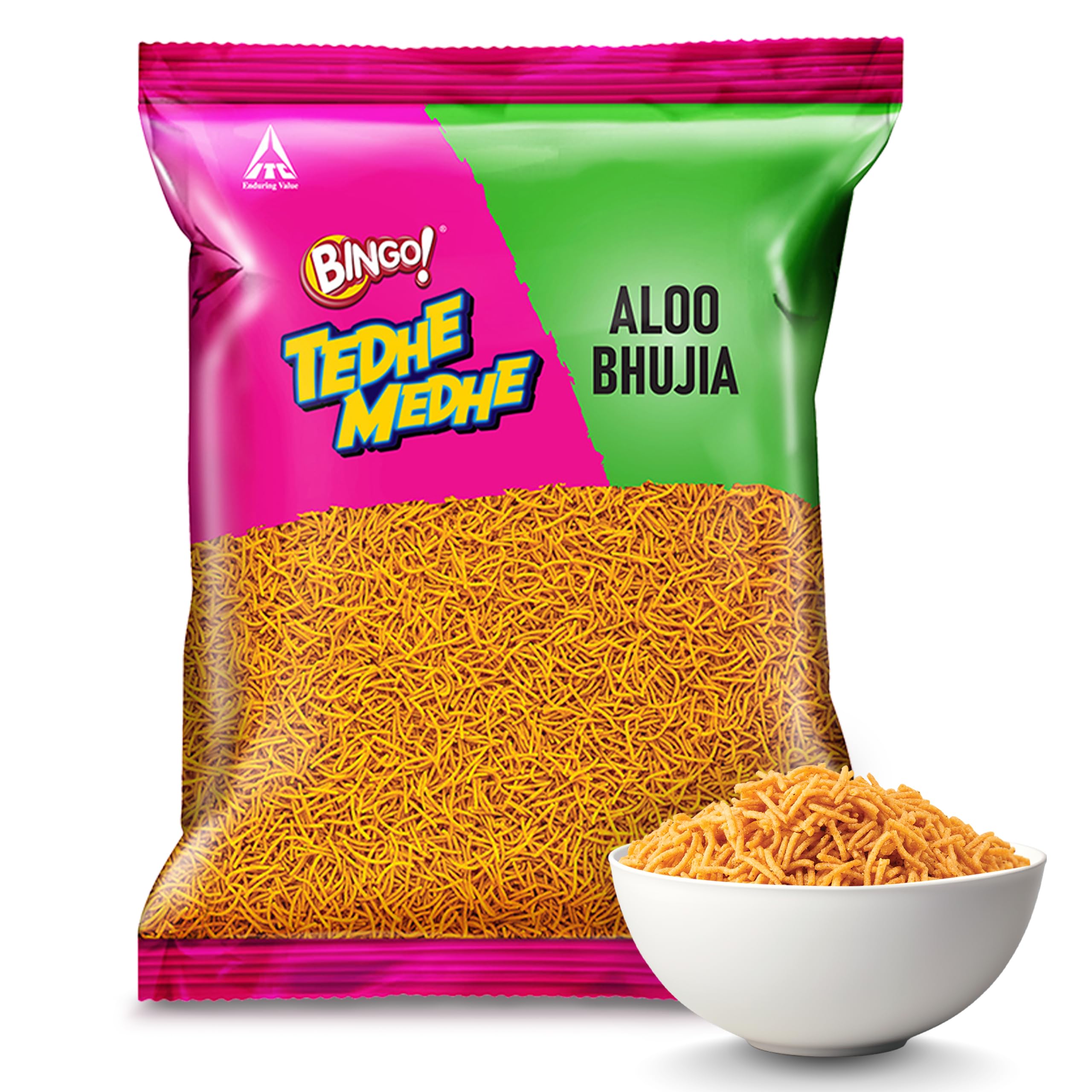 Bingo! Tedhe Medhe Aloo Bhujia - Tasty Namkeen Pack for Snacks - 180g