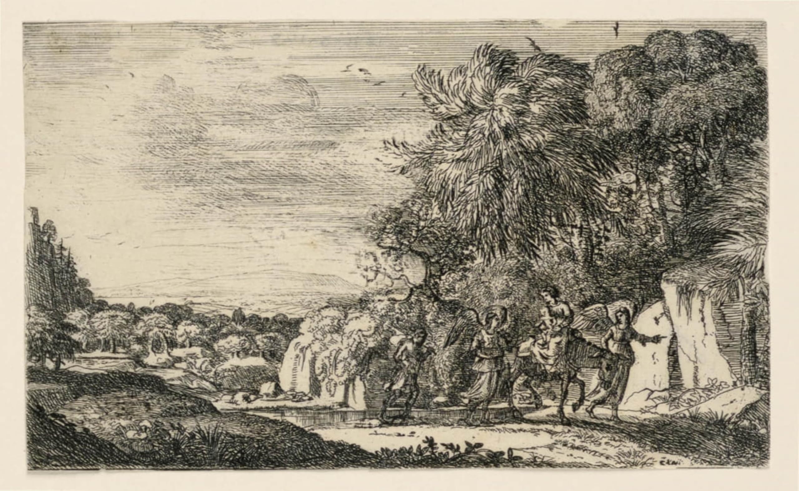 POSTERIIk Famous Print Pop Art Wall Art Graffiti Flight Into Egypt by Claude Lorrain Art Prints for Home Decor 60x90cm
