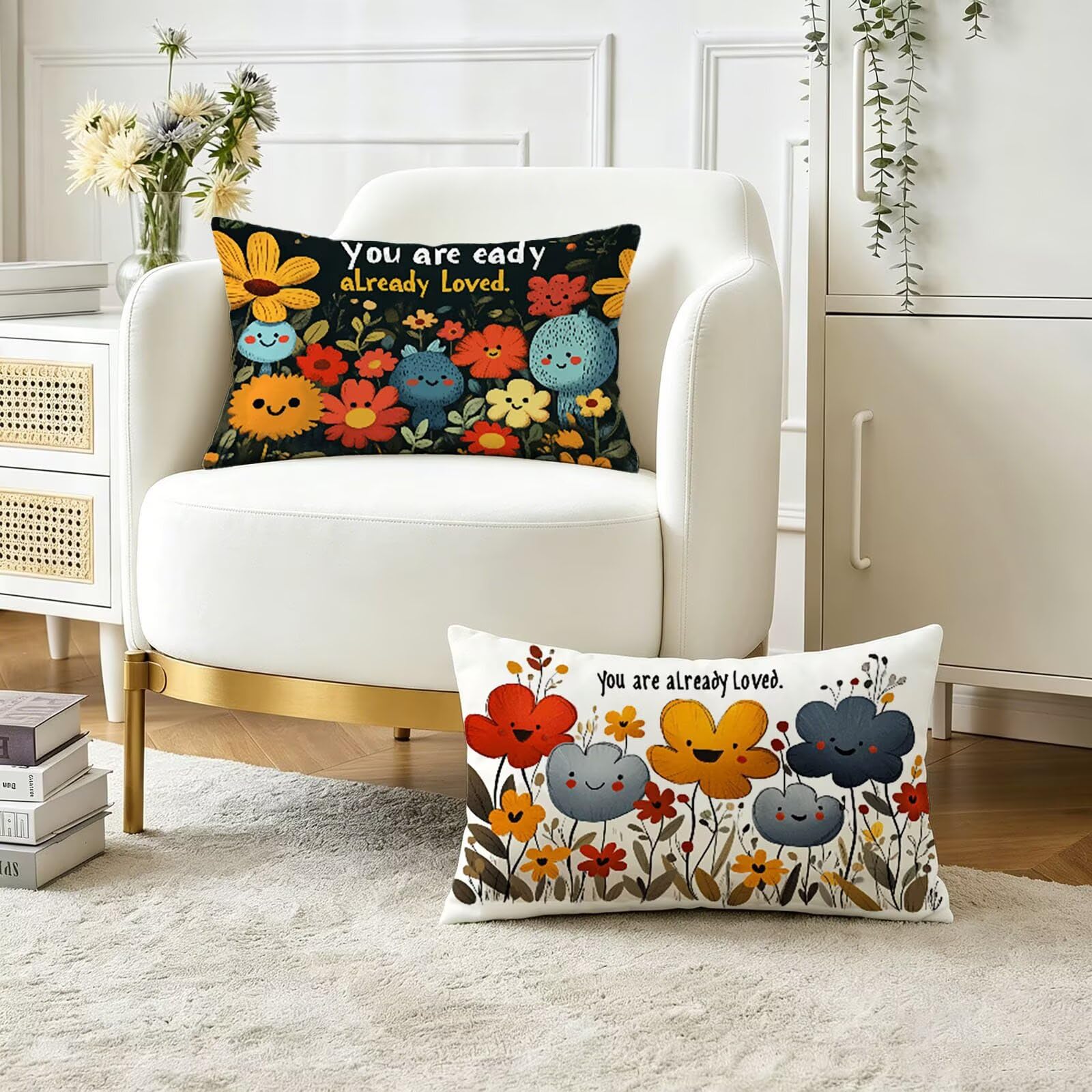 Housse de coussin 50x70 cm imperméable pour embellir votre canapé de jardin en été