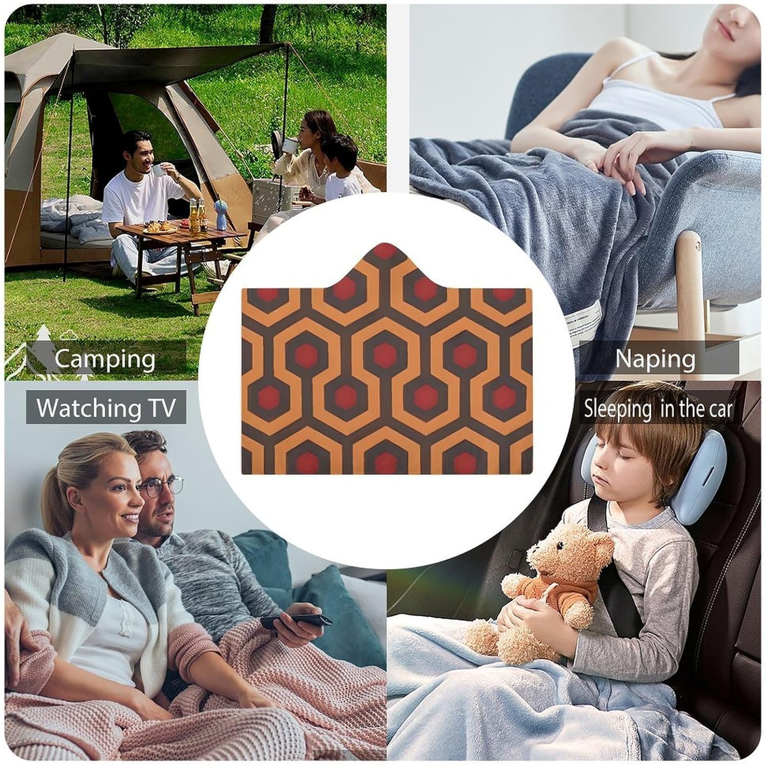 Shining Overlook Wearable Hooded Blanket, Ultra Soft Arctic Velvet Cape Cloak Unisex - Cozy Wearable Blanket