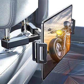 Car Seat Back Phone Tablet Holder, Adjustable Seat Head Tablet Holding Apparatus for Vehicle