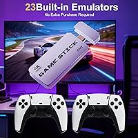 Vista 2 de 2026 Upgraded Retro Gaming Console with 20k+ Classic Games & 23 Emulators, 4K HDMI Plug & Play Game Stick for TV, Includes Dual 2.4G Wireless