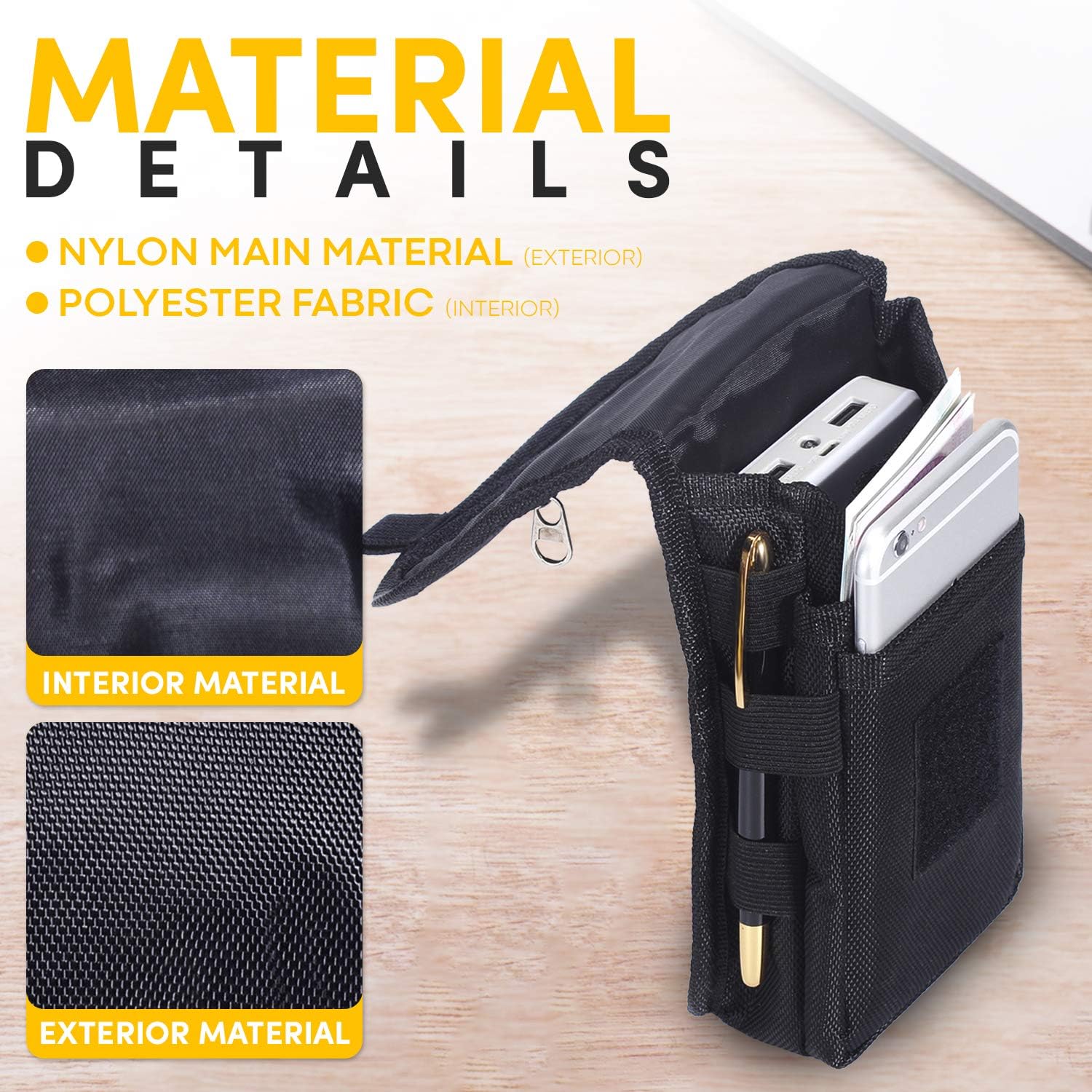 Ranboo Belt Case for iPhone 13 12 11 Pro Max XS Max XR 8 7 6s Plus Samsung Galaxy A42 A32 A12 S21 S10 S9 S8 Plus Note 20 Ultra Cell Phone Holster with Belt Loop Clip Pen Holder Neck Pouch Men Purse