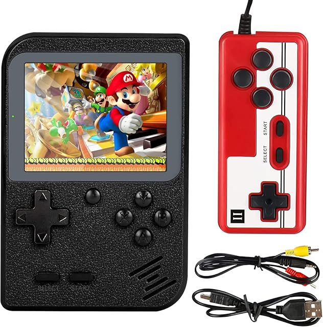 Portable Handheld Retro Games Console,Mini Game Player with 800 Classical Games,2.5-Inch Color Screen Support for Connecting TV Two Players,Best Gift for Game Boy