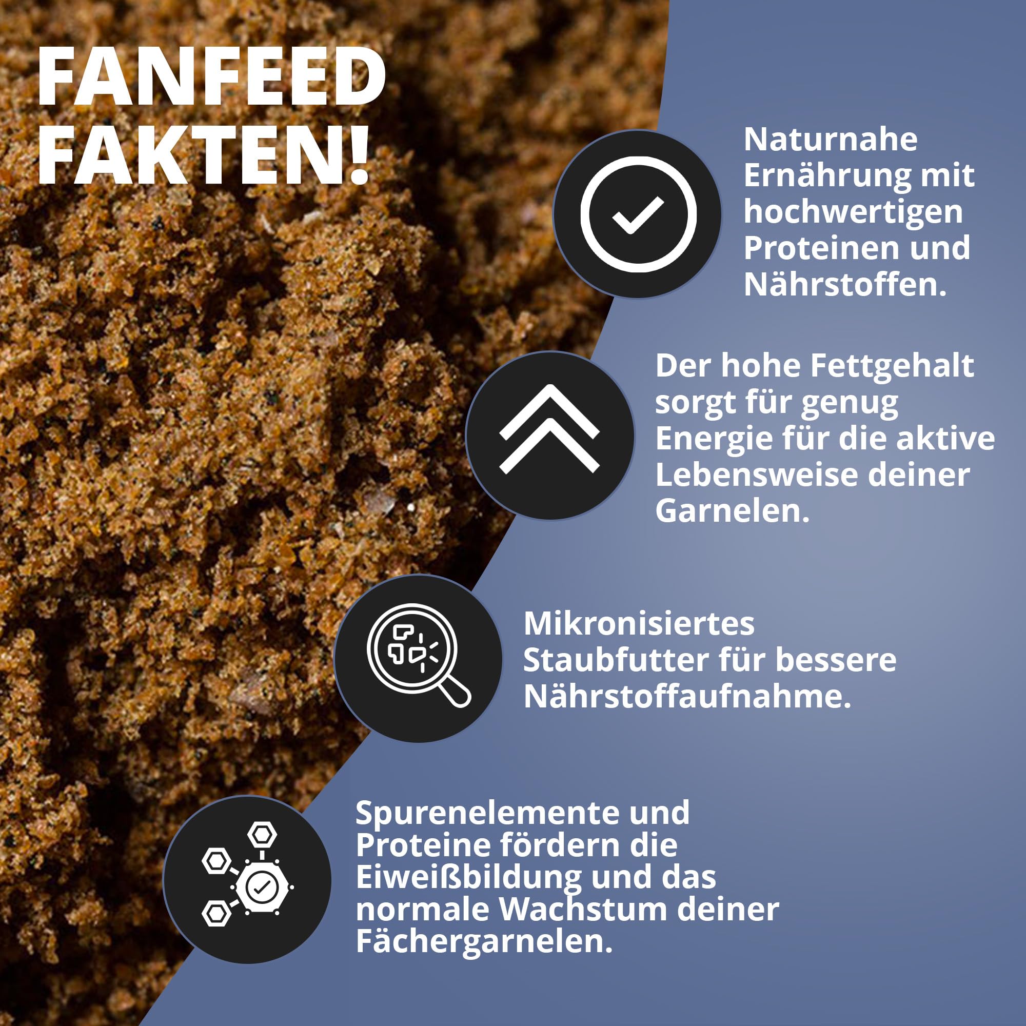 Aqua-Tropica Fächergarnelen-VITAL Hauptfutter – Feinstes Staubfutter, 40g, Für Alle Fächergarnelen-Arten