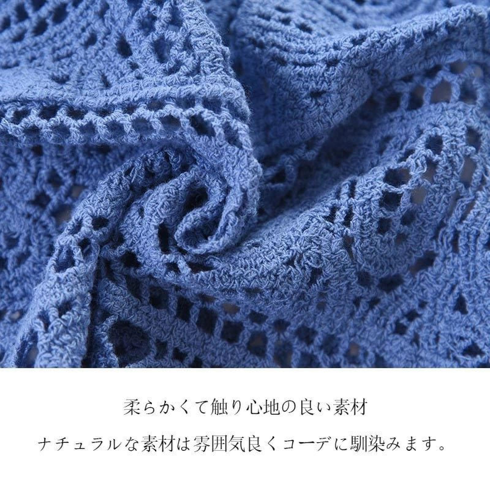 春夏物 コットン糸 レース編みのニットベスト ニットベスト キャミソール
