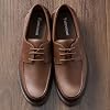 Zapatos de Vestir con Cordones para Hombre, Estilo Clásico de Cuero Sintético para Uso Diario y Ocasiones Casuales D02 3