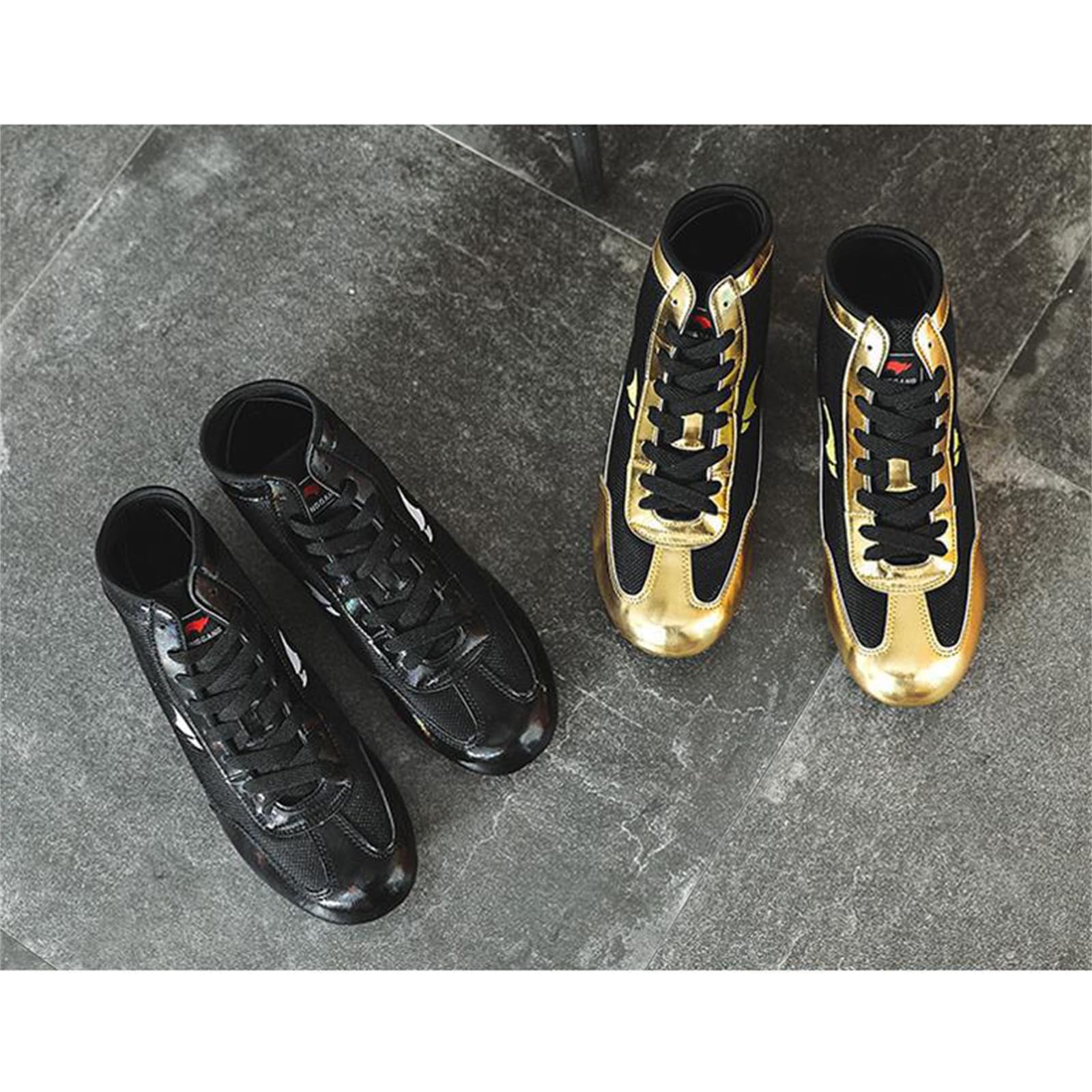Scarpe da Boxe Uomo Donna Sneaker da Allenamento per Wrestling Stivali da Fitness A Piedi Nudi con Fondo Morbido