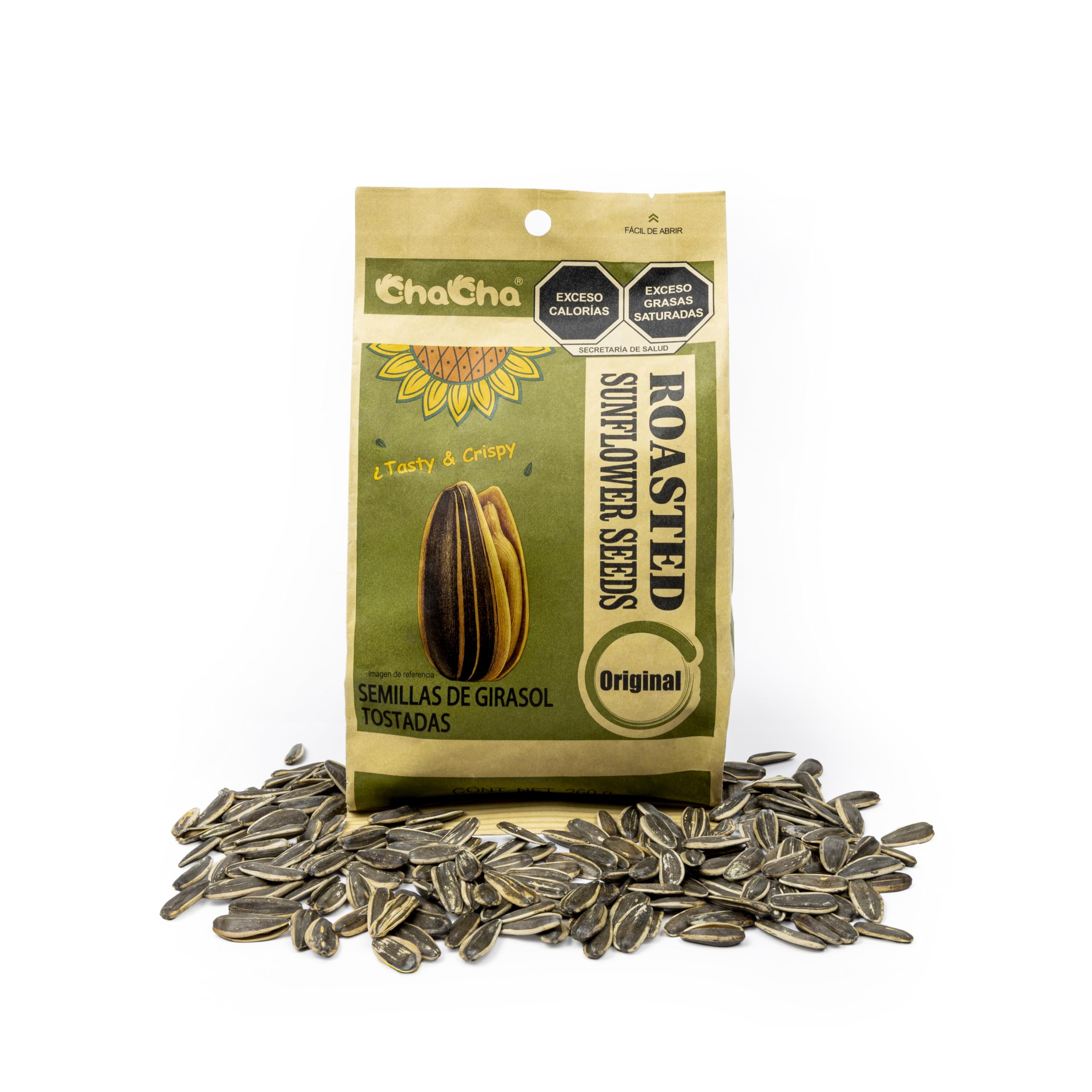 Cha Cha Sunflower Seeds (Roasted) 250g 100% Natural Flavor (16 Bags)