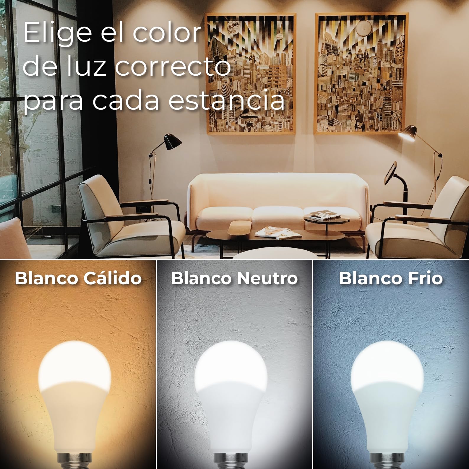 LED ATOMANT 100x LED Lampe E27 A60 12W Kaltweiß 1300lm | Großer Sockel, 6500K, Globuslampe
