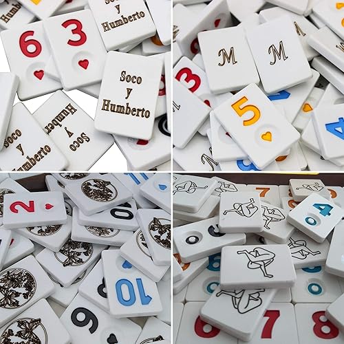 Miniatura 7 de Bastidores y azulejos de madera personalizados - Juego de Rummy de madera personalizado - Juego completo con estuche