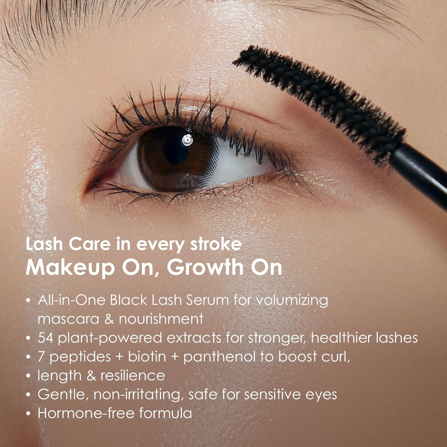 EPAIS Eyelash Black Tinted Serum, Jumbo Size 15ml/0.5fl.oz - Safe & Gentle Lashes Care Infused Black Mascara for Longer, Thicker, Peptides, Biotin, Non-Prostaglandin, Paraben-Free - Image 2