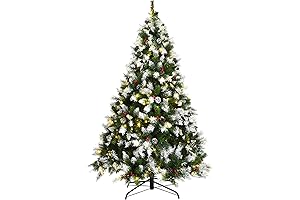 Goplus 6ft Snowy Artificial Christmas Tree