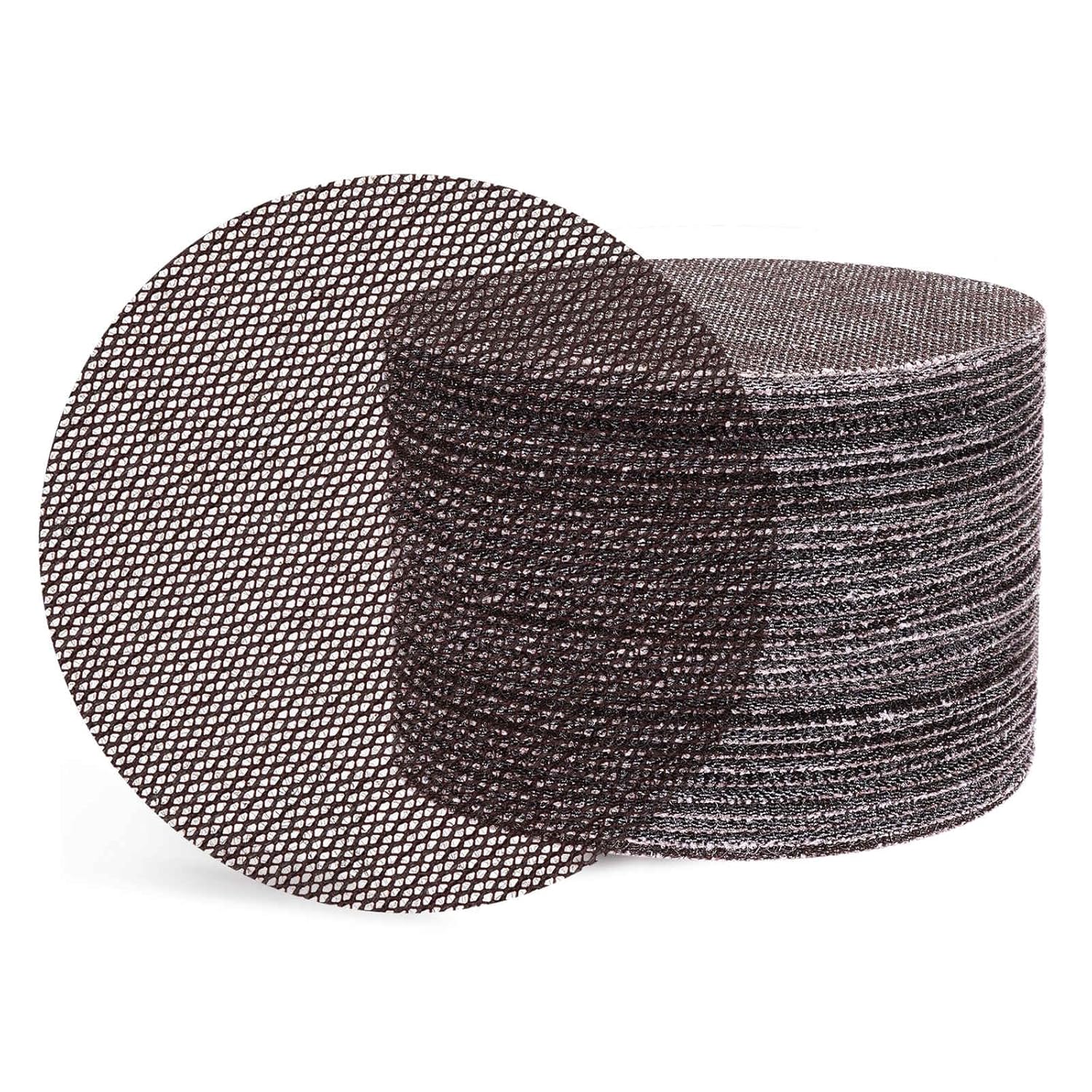 50 Pcs Grid Sanding Discs 5 Inch 40 Grit Hook and Loop Orbital Sandpaper Suitable for Drywall Sander Wood Metal Furniture