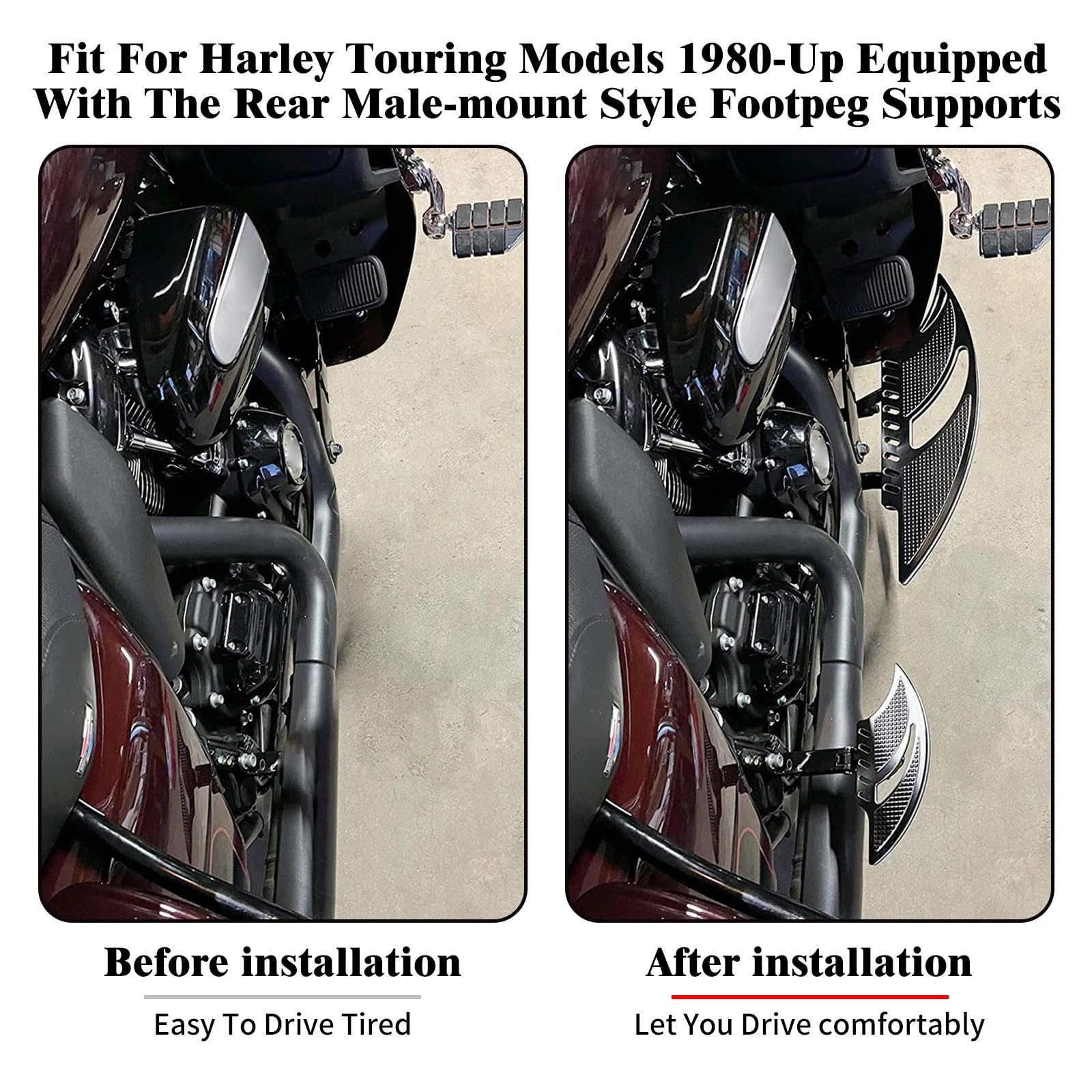 Stopki motocyklowe Pasuje do Harley Softail Dyna Sportster podnóżek kierowcy pedały pasażera deski podłogowe przednie tylne podnóżki(Chrome Footpegs Set)