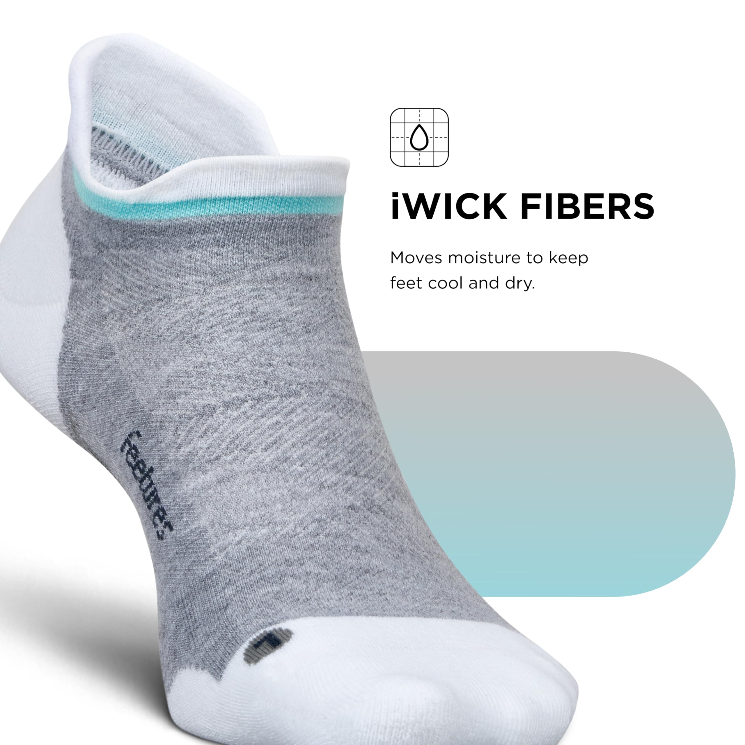 Feetures Elite Golf Max - Calcetines tobilleros acolchados con compresión específica
