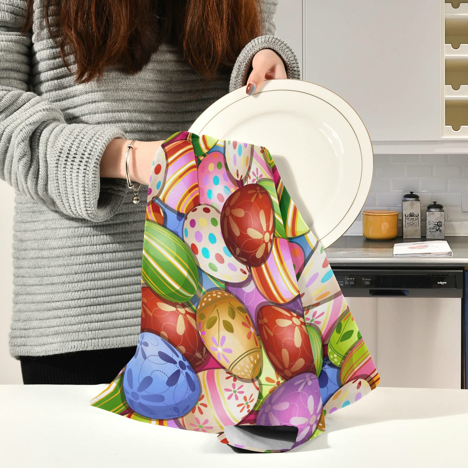 Xigua 4 Asciugamani Da Cucina Pasquale Uova Di Pasqua